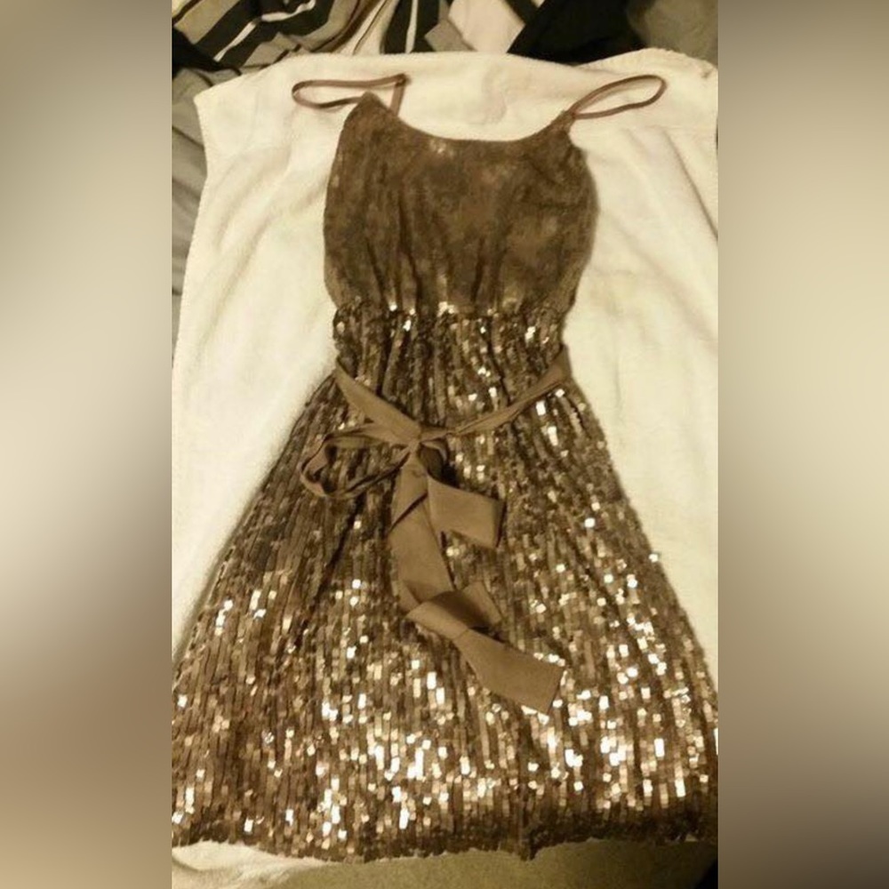 Gold Sequin Dress